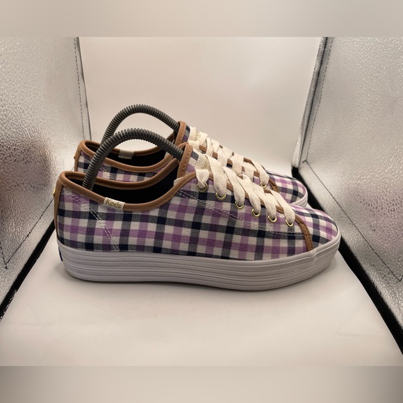 Keds Kate Spade NY triple kick Plaid Sneakers size 9 - Picture 2 of 9